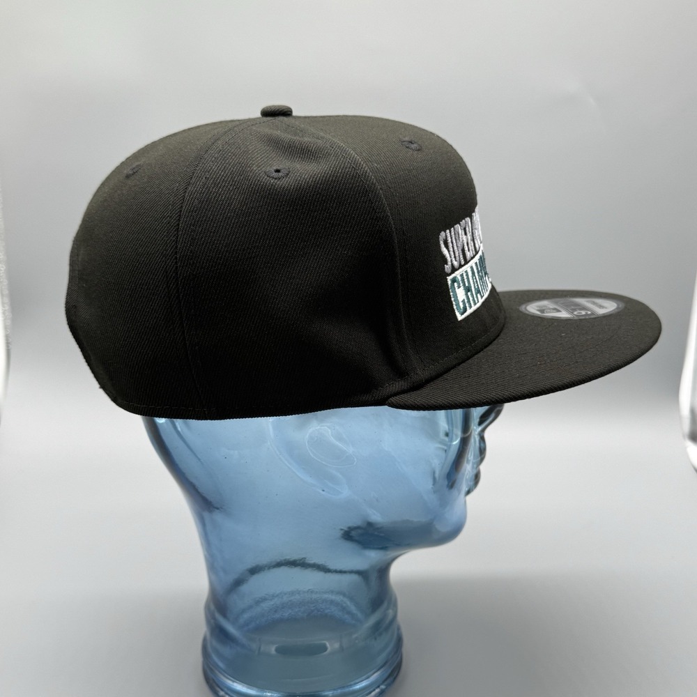 New Era 9Fifty Philadelphia Eagles Snapback Hat Super Bowl LIX Champs Black OSFM - Picture 2 of 7